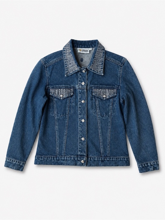 Christine Alexander Jackets & Blazers - Christine Alexander Rhinestone Denim Jacket – Size Small